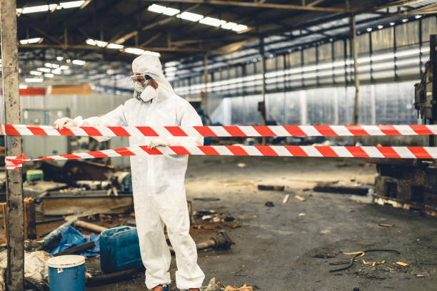 Professional Biohazard Cleanup technician working in Utica, OH